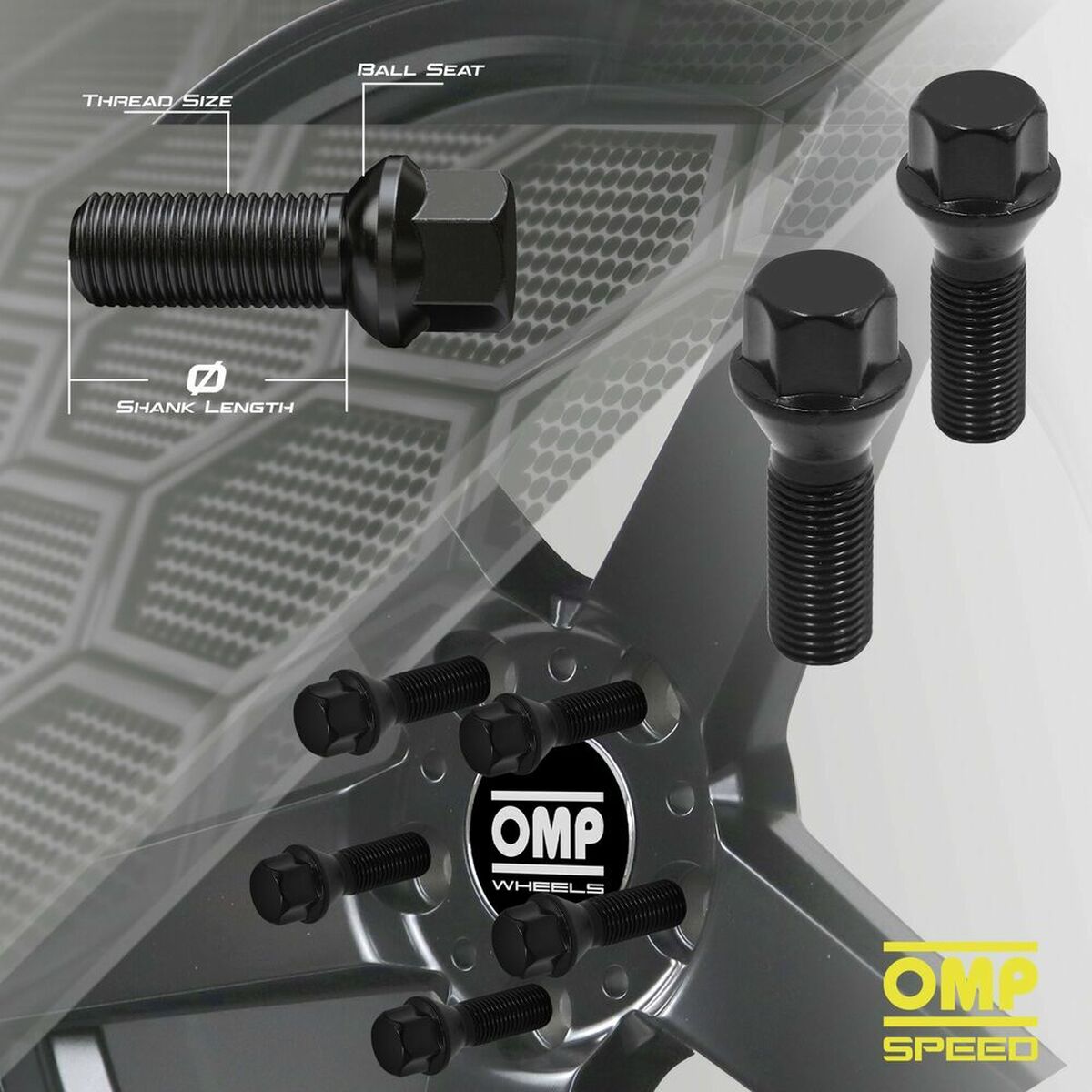 Kit de parafusos OMP OMPS09571401 M14 x 1,50 4 uds